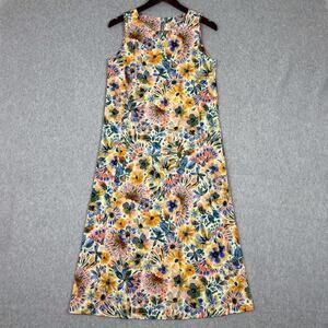RipSkirt Hawaii Size XS Floral Fleur Sleeveless Midi Dress Pockets Lightweight‎